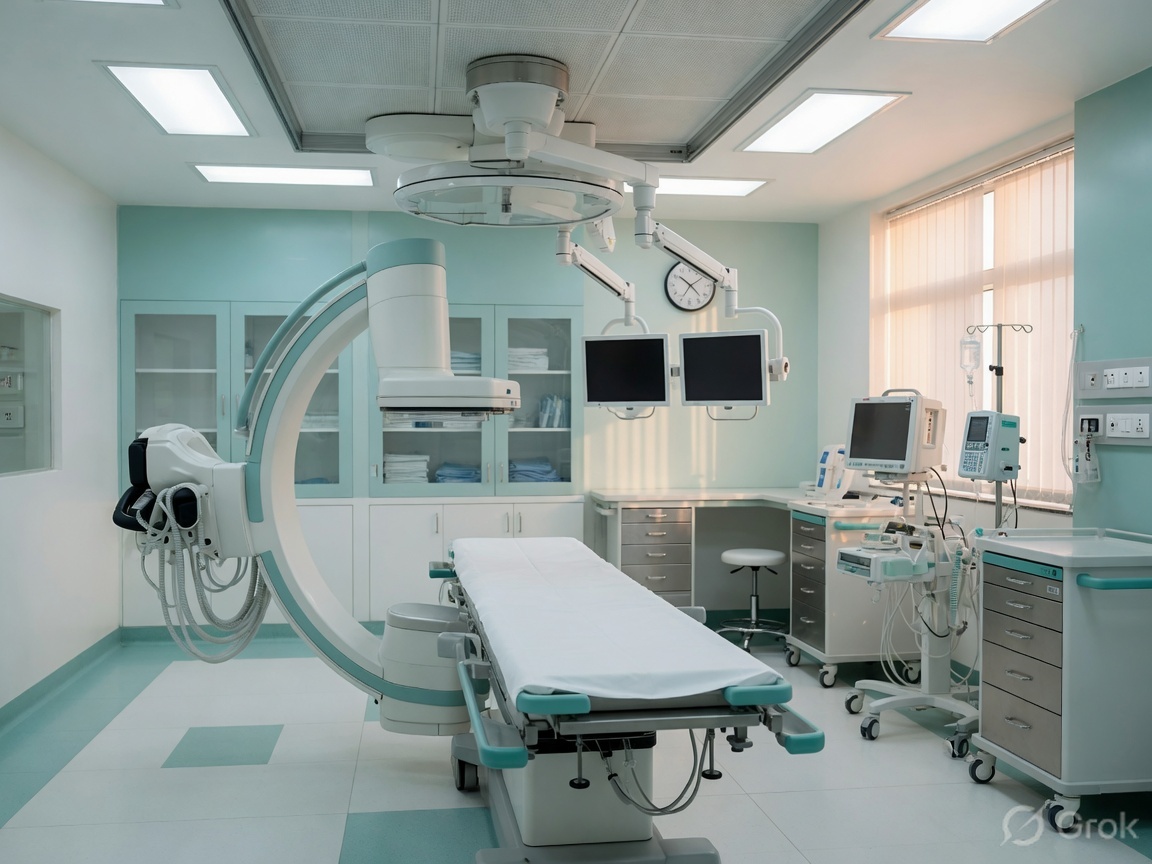 Empty cardiac catheterisation laboratory