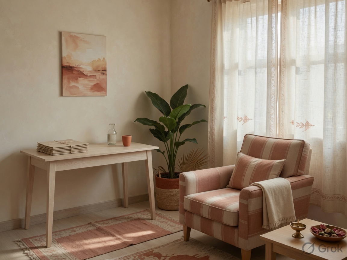 Calm fertility consultation room